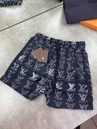 Мужские пляжные шорты Louis Vuitton черные плавки Луи Витон sh106