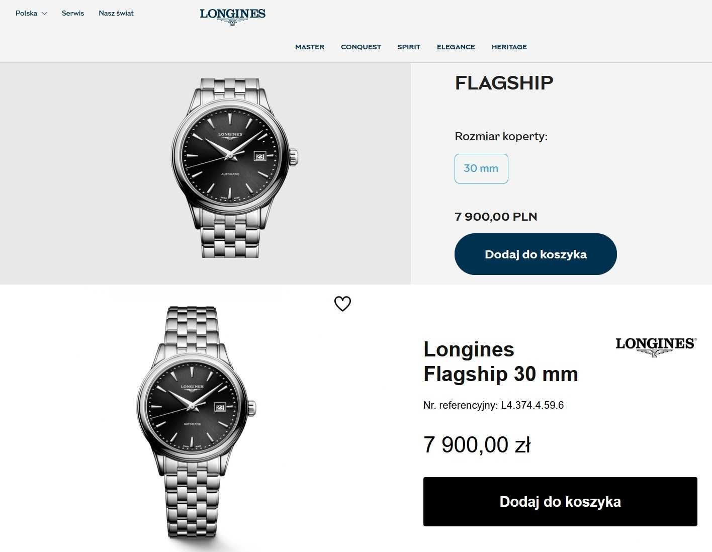 Zegarek Longines Flagship Automatic Data Szafir 45h Komplet Nowy Rach