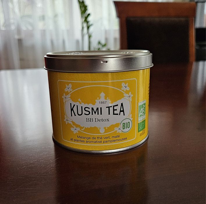 Puszka po i na herbatę Kusmi tea BB detox grapefruit
