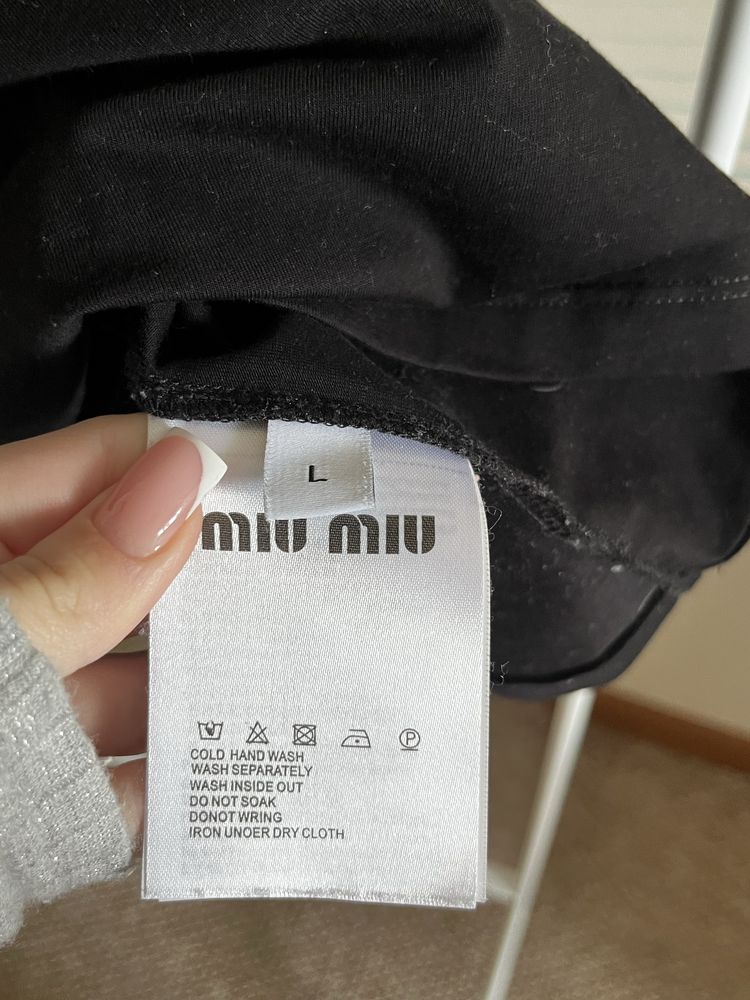 Футболка жіноча , футболка miu miu , топ miu miu , брендова футболка