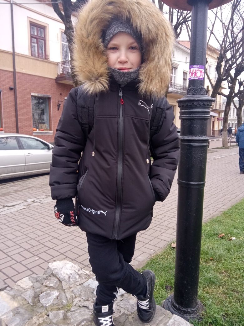 Куртка на хлопчика зимова на овчині