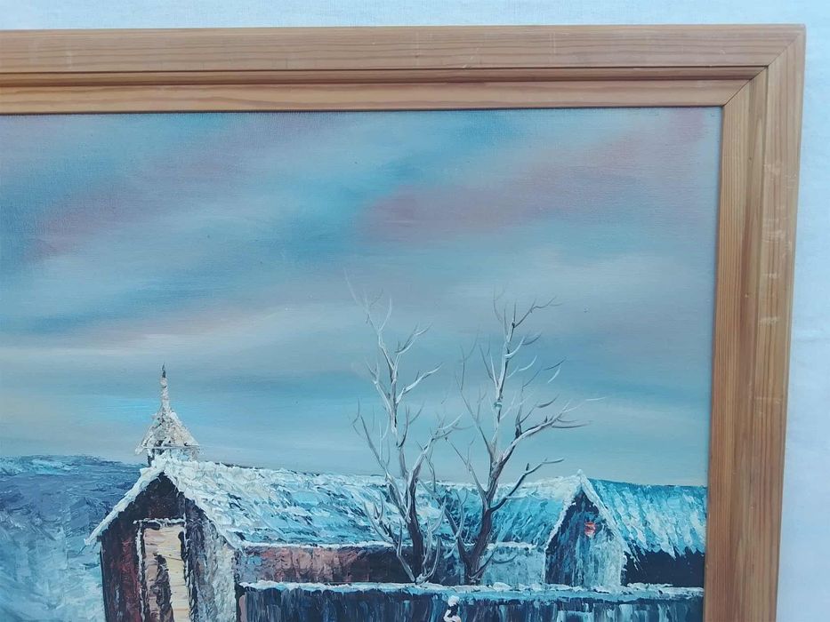 Obraz na płótnie sygnowany .