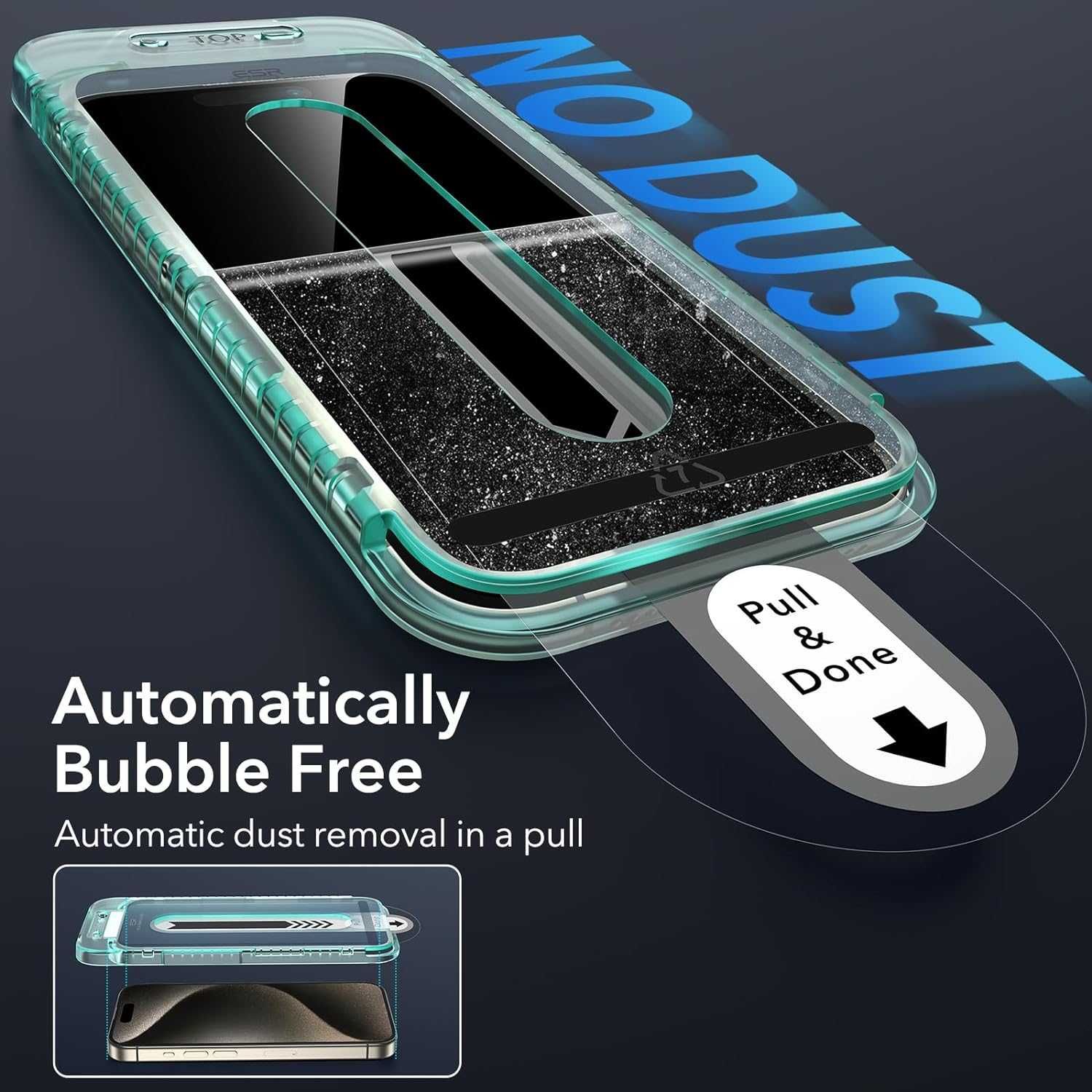 ESR armorite 3x szkło LCD 1x szkło aparat iPhone 15 PRO MAX aplikator