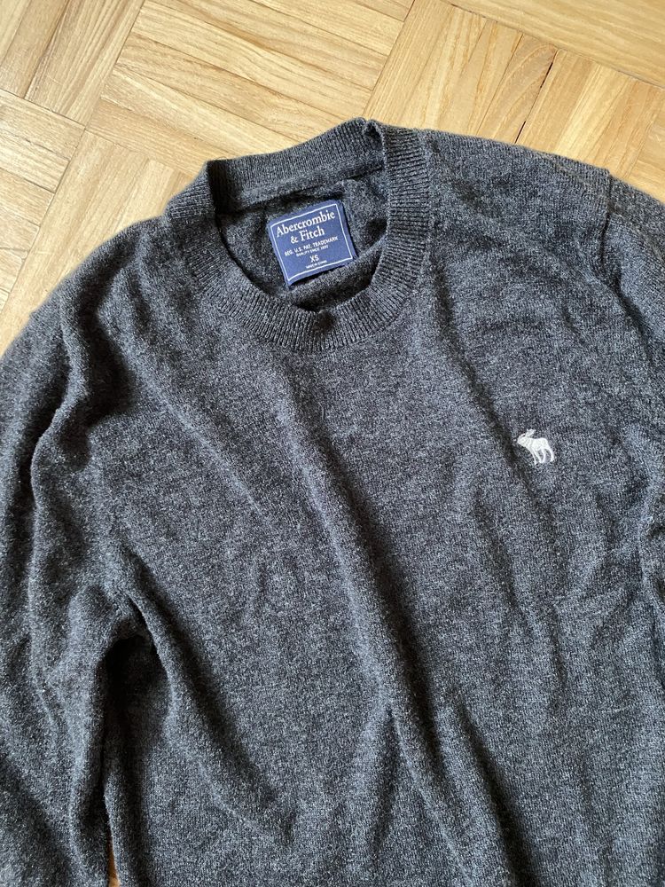 Abercrombie&Fitch sweter wełna wełniany merino bawełna XS S M