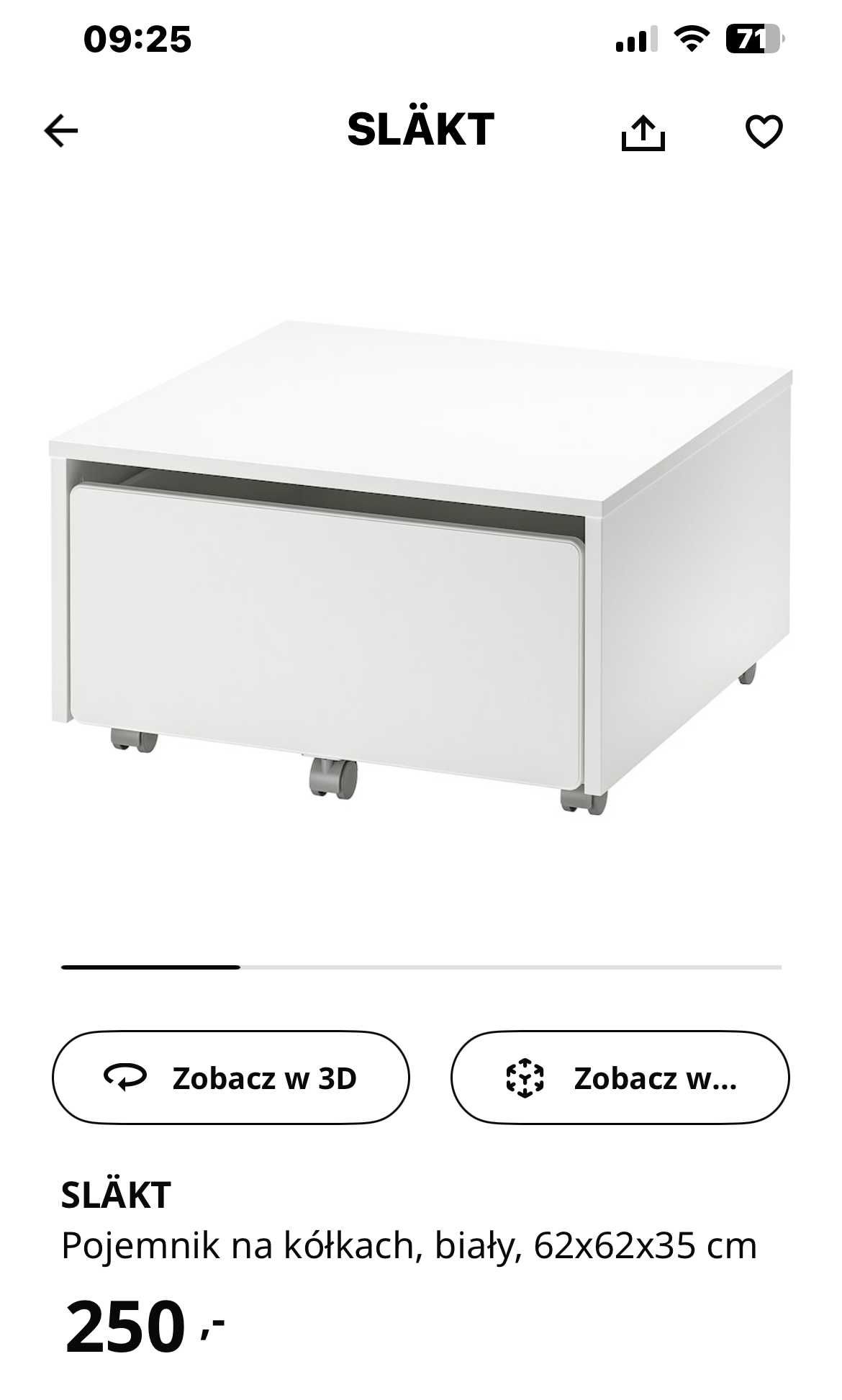 IKEA SLÄKT duży pojemnik / komoda / skrzynia na kółkach. Pojemny!