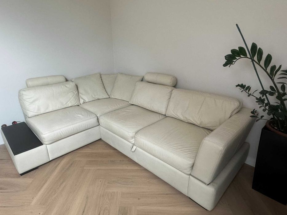 Kanapa narożna narożnik skóra naturalna