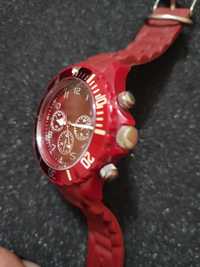 Часы спортивные молодежные красный силиконовый ремешок 22 мм