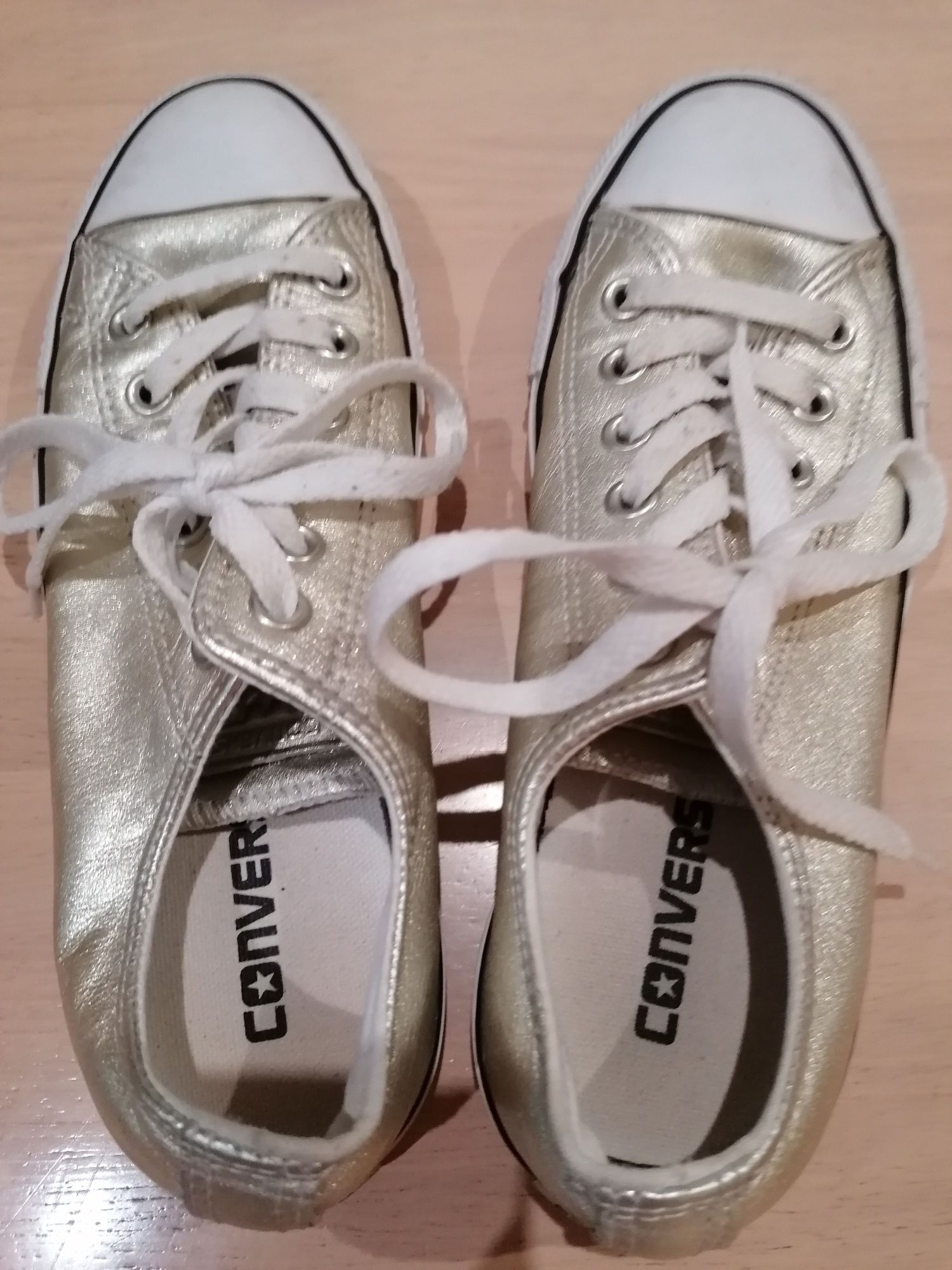 Złote trampki Converse All Star r. 38