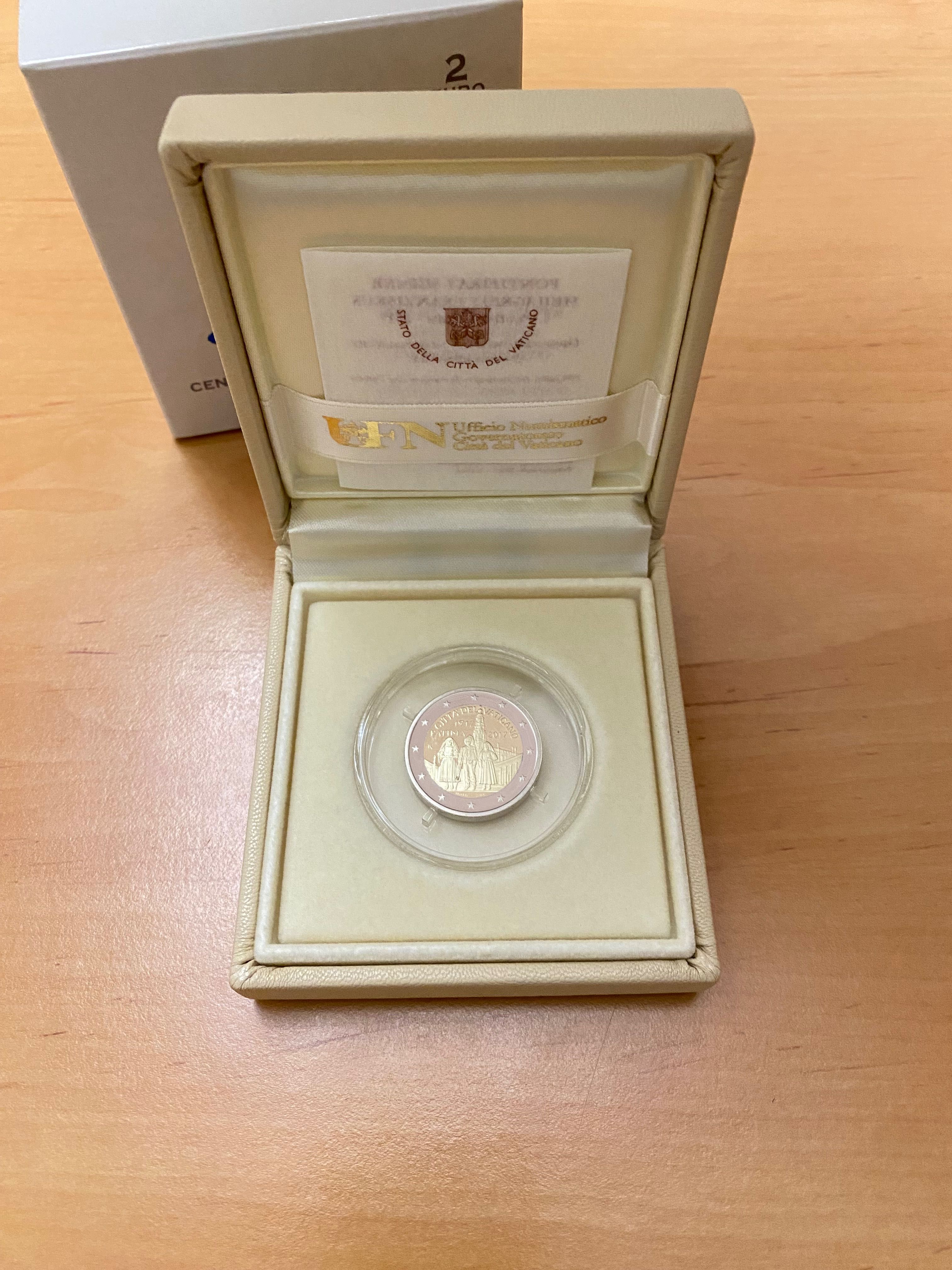 Moeda 2€ comemorativa Vaticano 2017 - Fátima