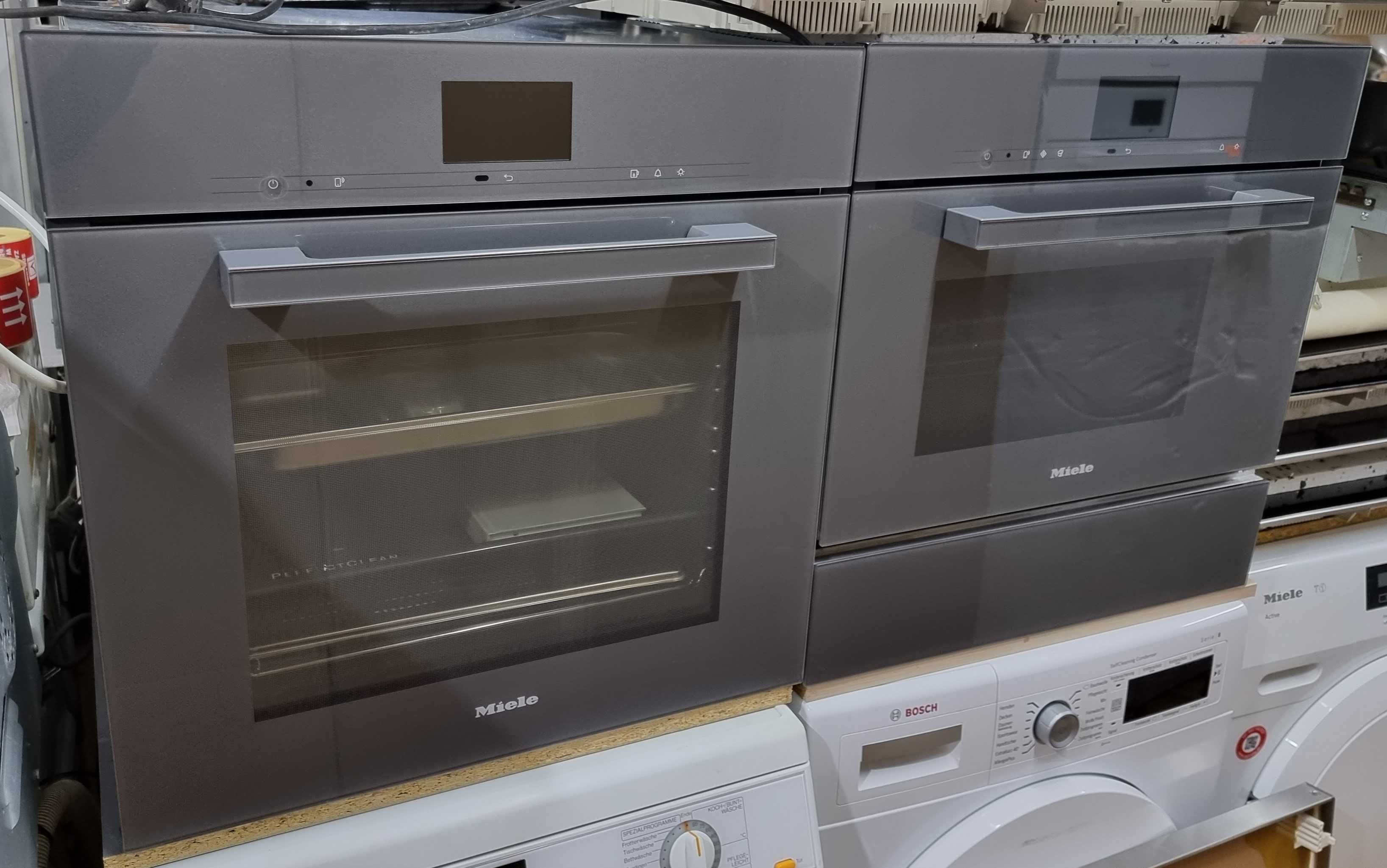 Zestaw AGD Miele. Piekarnik 2w1 DGC, mikrofalówka DGM, szuflada EVS