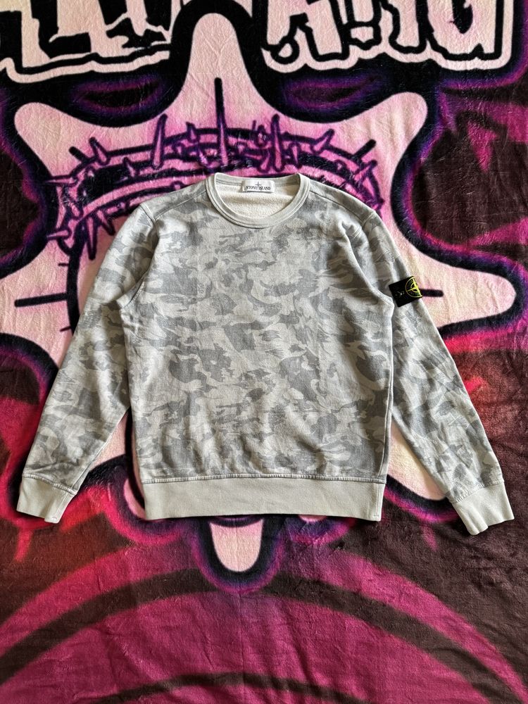 Свитшот Stone Island Big Loom Cotton In Camo Print (by Ураган Хокаге)