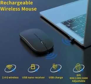 Мышка игровая перезаряжаемая аккумуляторна 2в1 Bluetooth + 2,4 ГГц USB