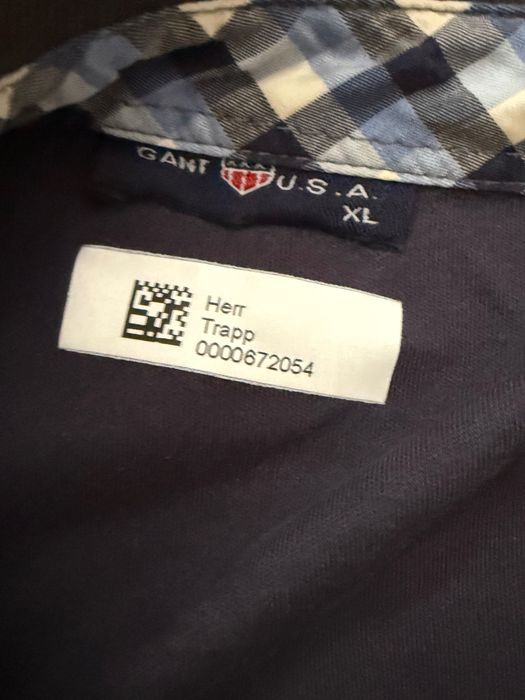 Gant Bluza polo męska z długim rękawem, r. XL, 100% bawełna