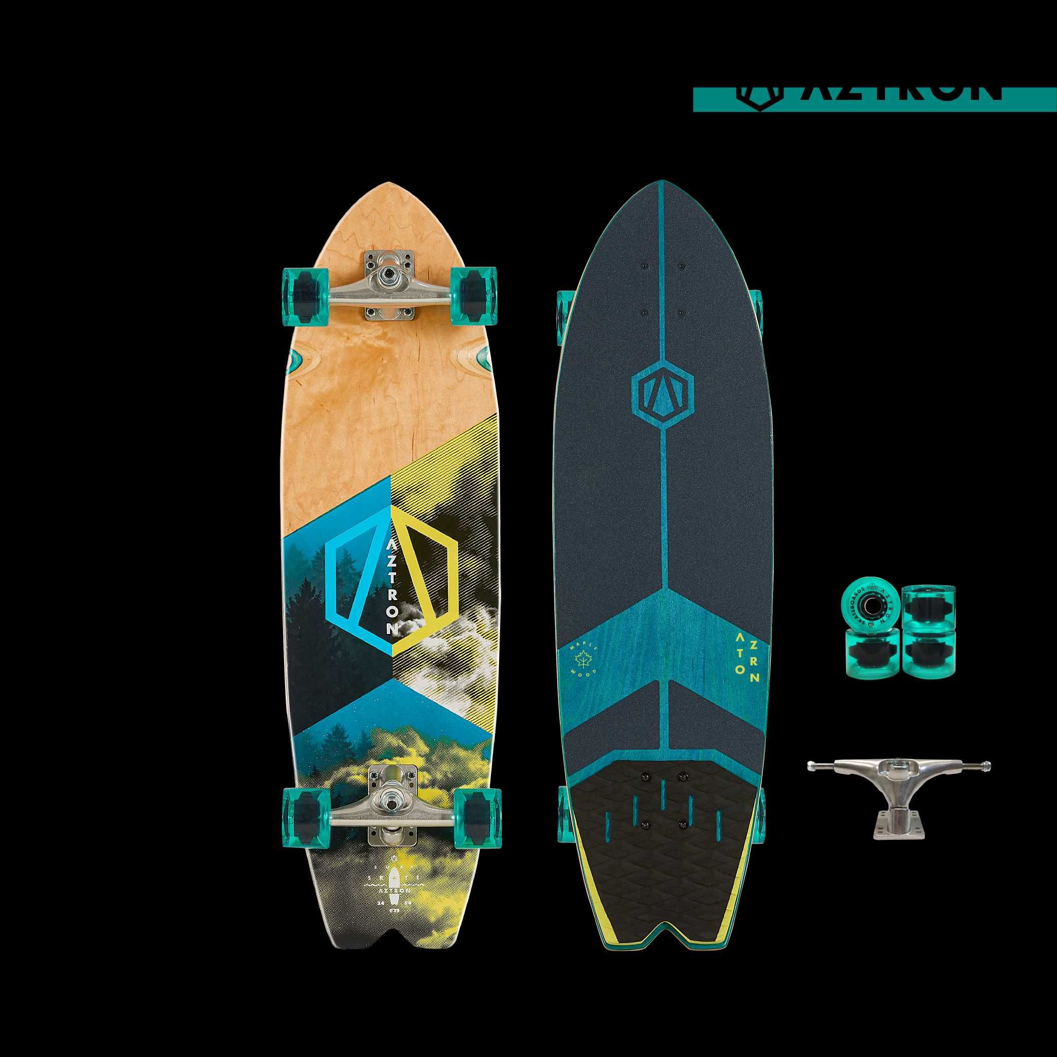 AZTRON - FOREST 34 - Surfskate Board - 86 x 24 x 13 cm