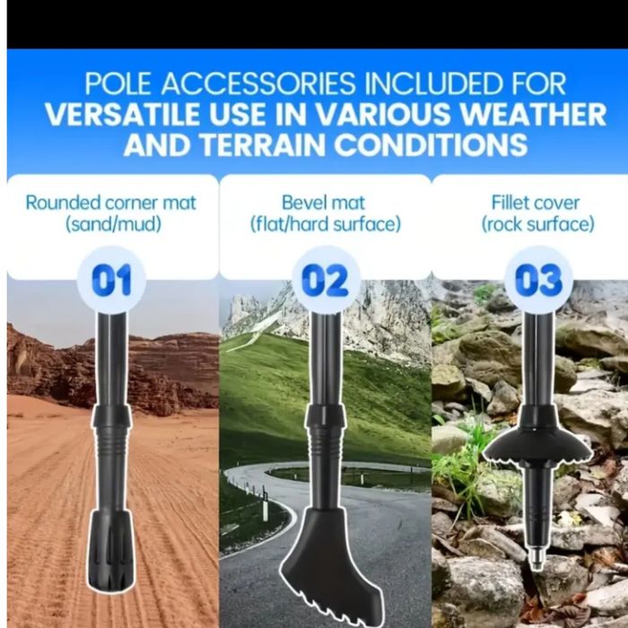 Пара складні туристичні палки, палиці для скандинавської ходьби