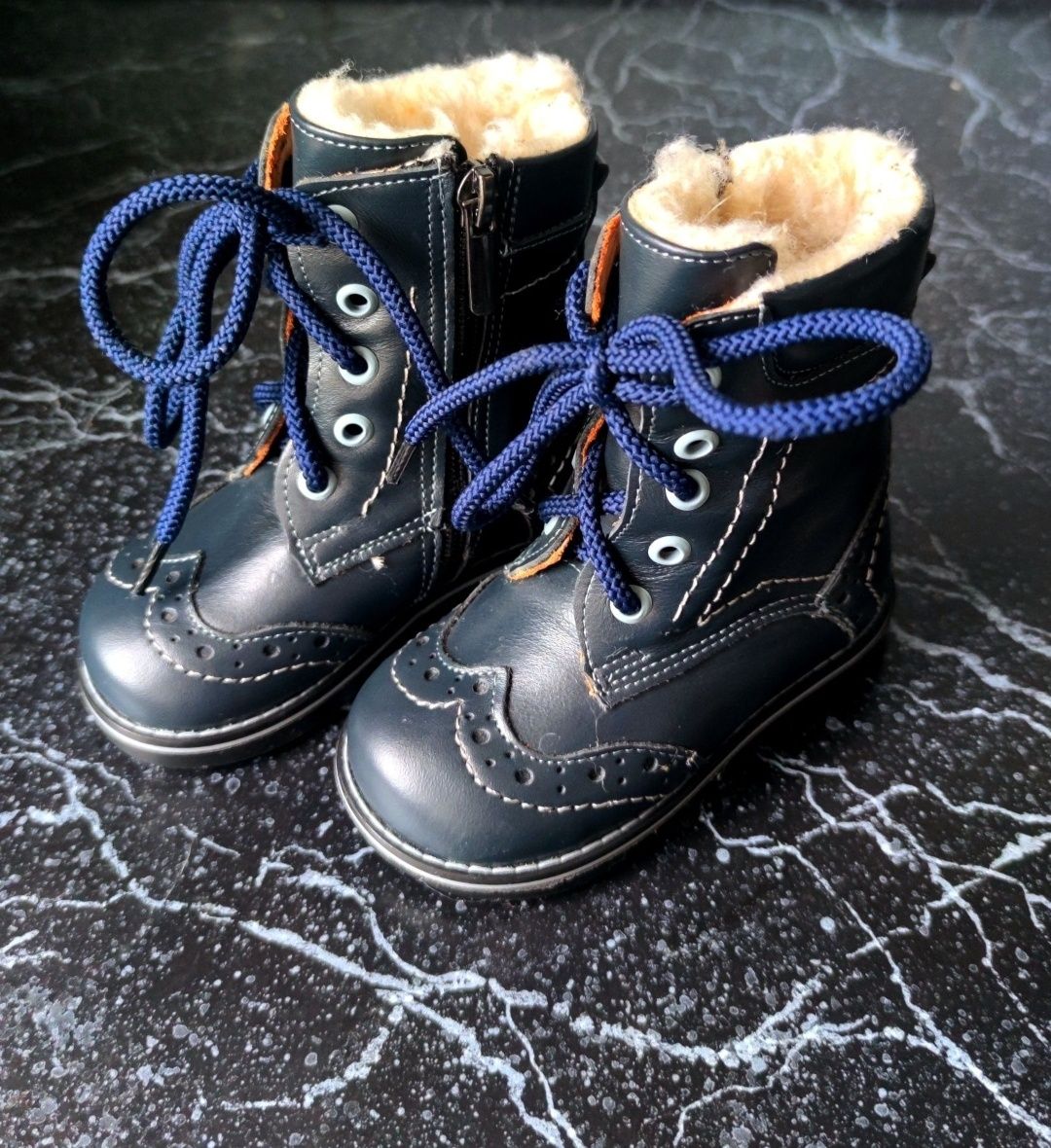 Дитяче ортопедичне зимове взуття зі шкіри 13см