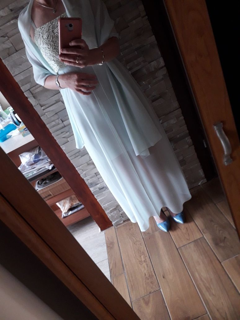 Suknia elegancka długa zwiewna S