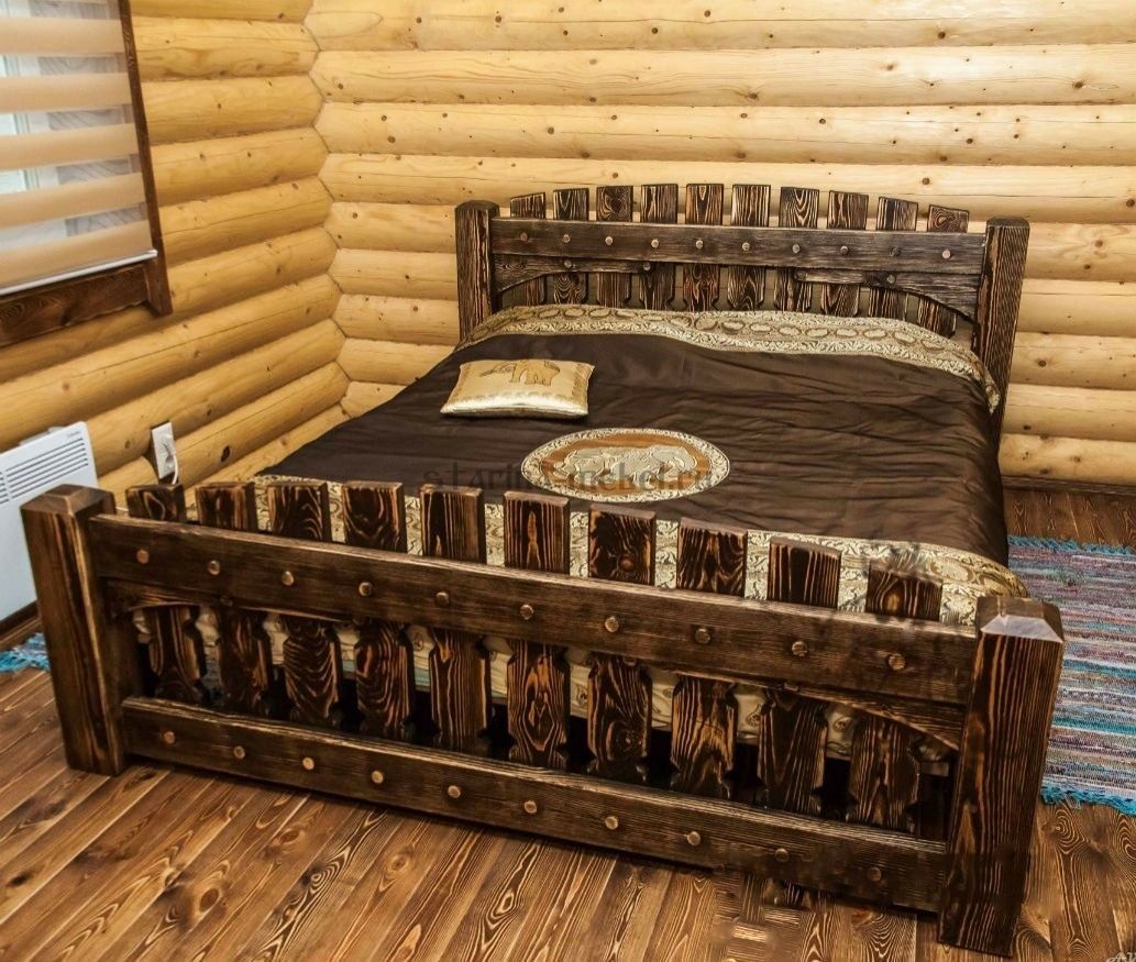 Дерев'яні ліжка/ кроваті з натуральногодерева смереки від виробника