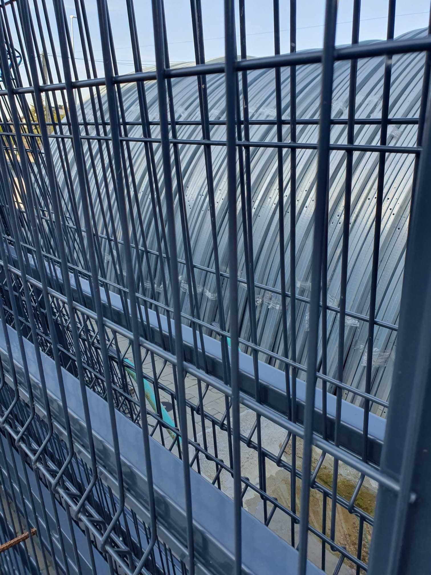 Brama przesuwna panelowa 4m RAL7016 - komplet od ręki
