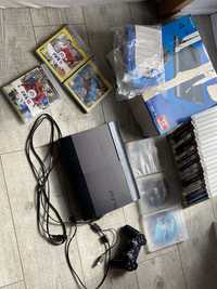 Playstation 3 PS3 karton , papiery, 1 pad plus zestaw 25 gier