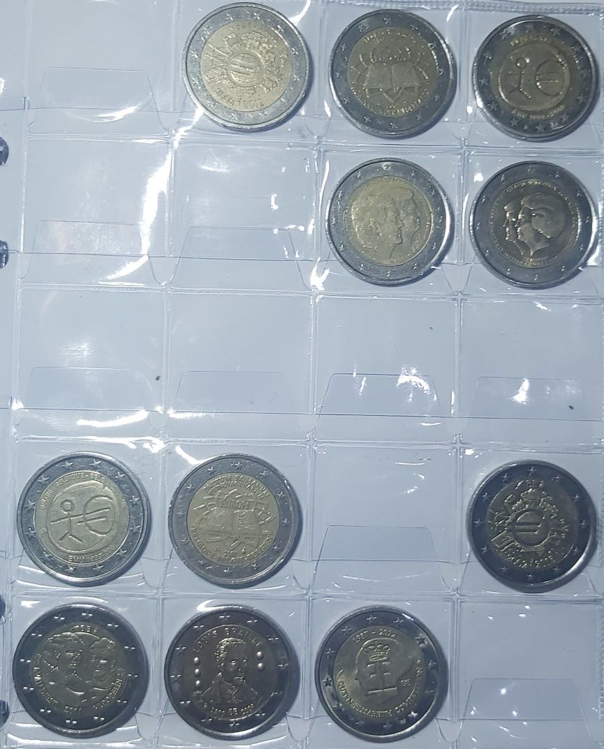 Vendo moedas comemorativas de 2 euros algumas (UNC)