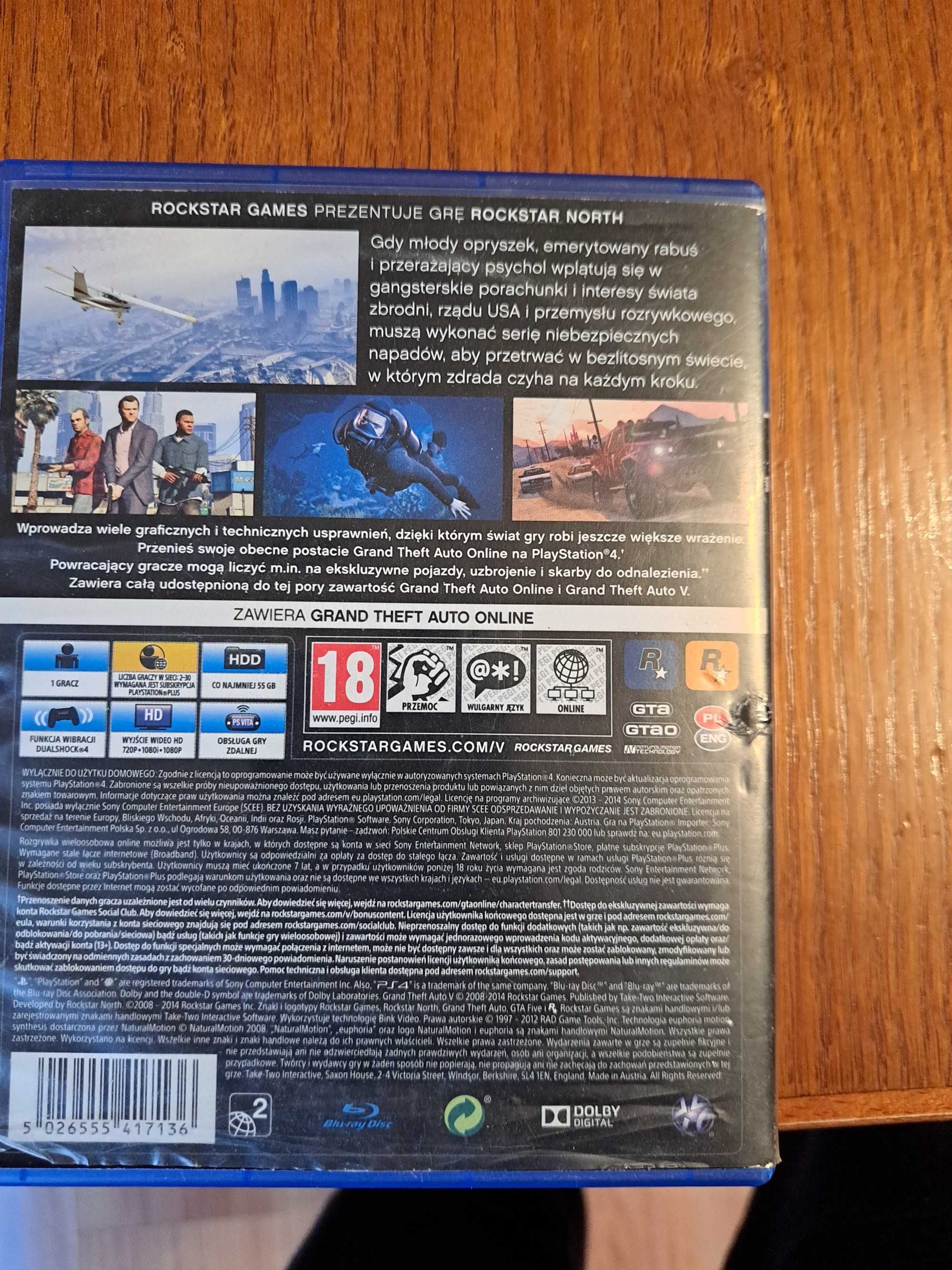 Okazja !!! Gra GTA V na PS 4.