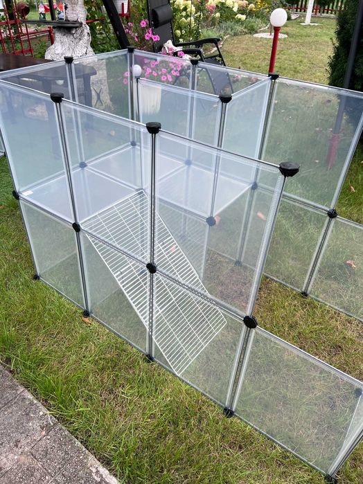 Duża klatka kojec wybieg dla świnki królika zwierząt panelowa NOWA