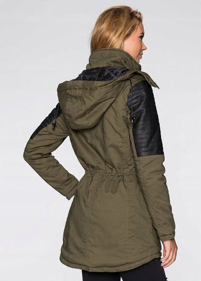 B.P.C parka damska ze wstawkami z eko skóry r.34