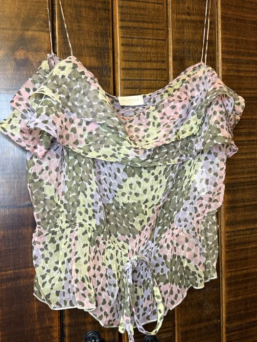 Valentino топ блузка шелковая винтаж