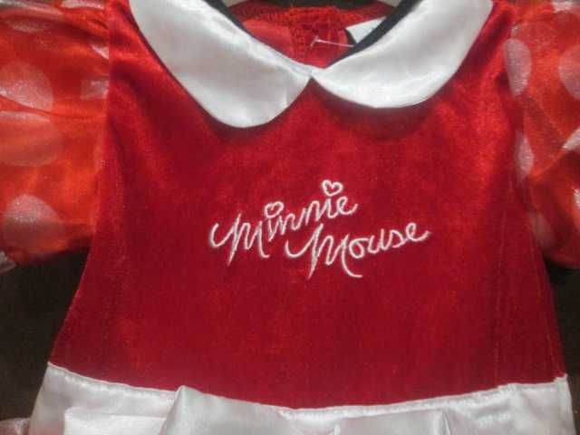 strój przebranie Myszki Miki Minnie na 80- 92 cm Disney + opaska