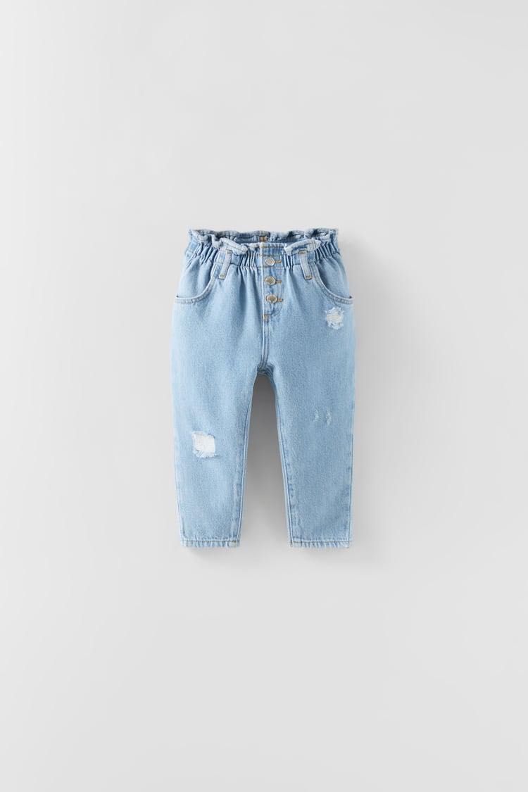 Zara джинси блакитні стан нових 1-1,5 роки 86 для дівчинки/хлопчика