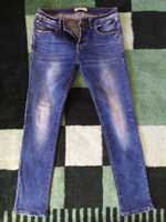 Jeans niebieskie S slim zadbane spodnie jeansowe jeansy