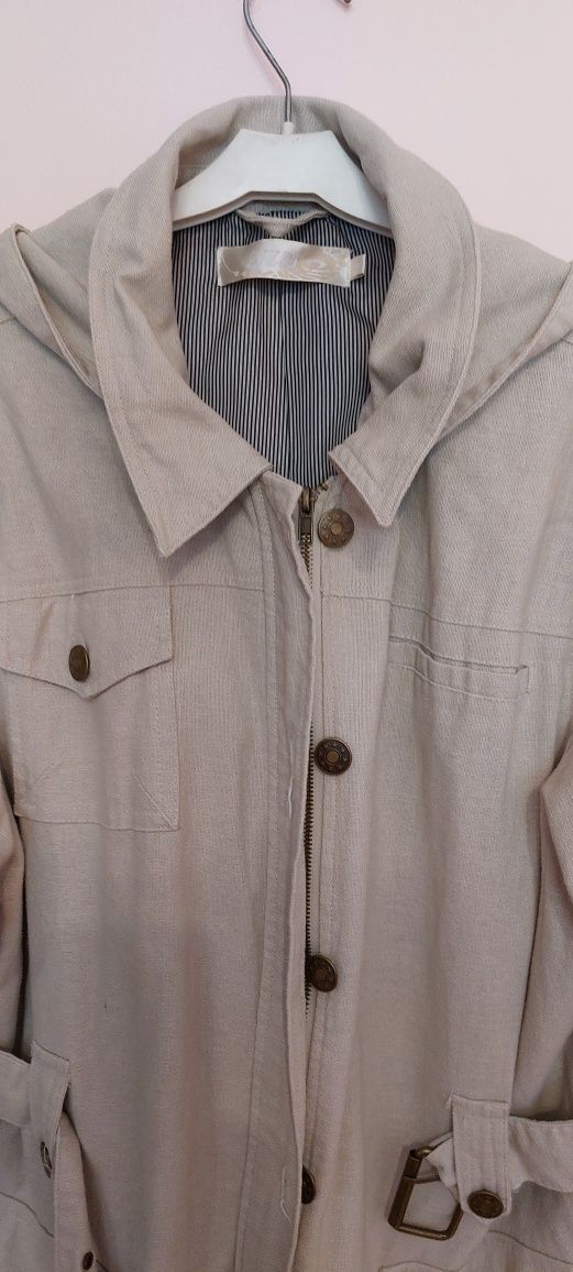 Parka kurtka lniana