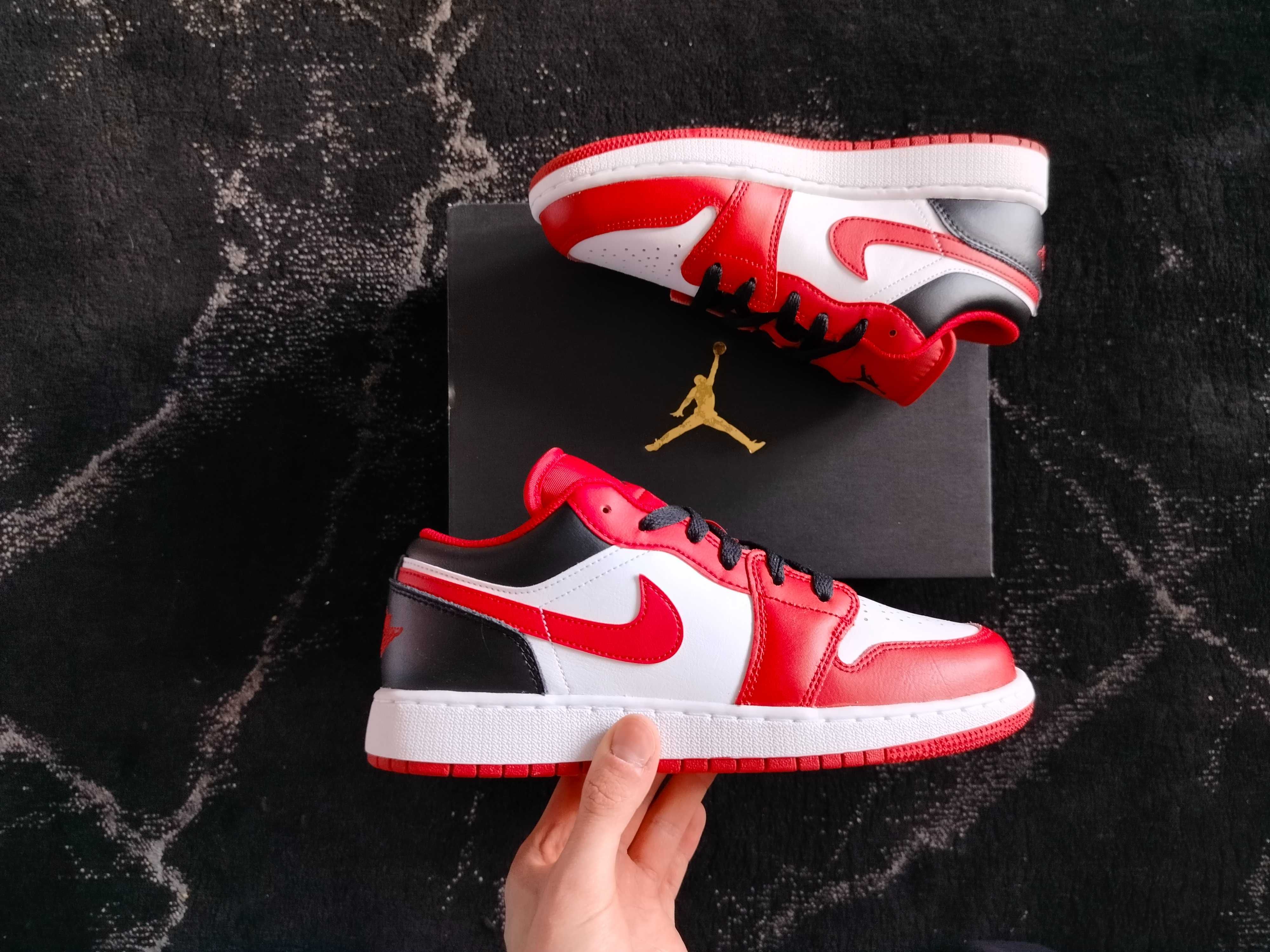 Air Jordan 1 Low - Gym Red Black r. 38.5