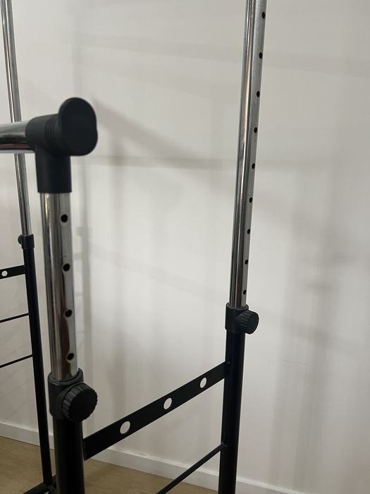 Bengaleiro duplo em aço com altura regulável