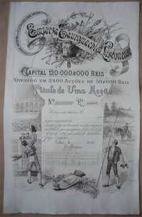 Acção 1890 Empreza Tauromachica Lisbonense Campo Pequeno Tauromaquia