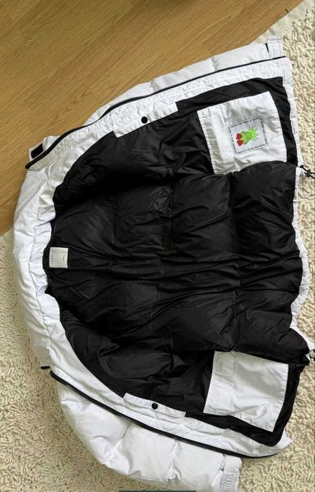 пуховик пуффер білий зимовий Sandro