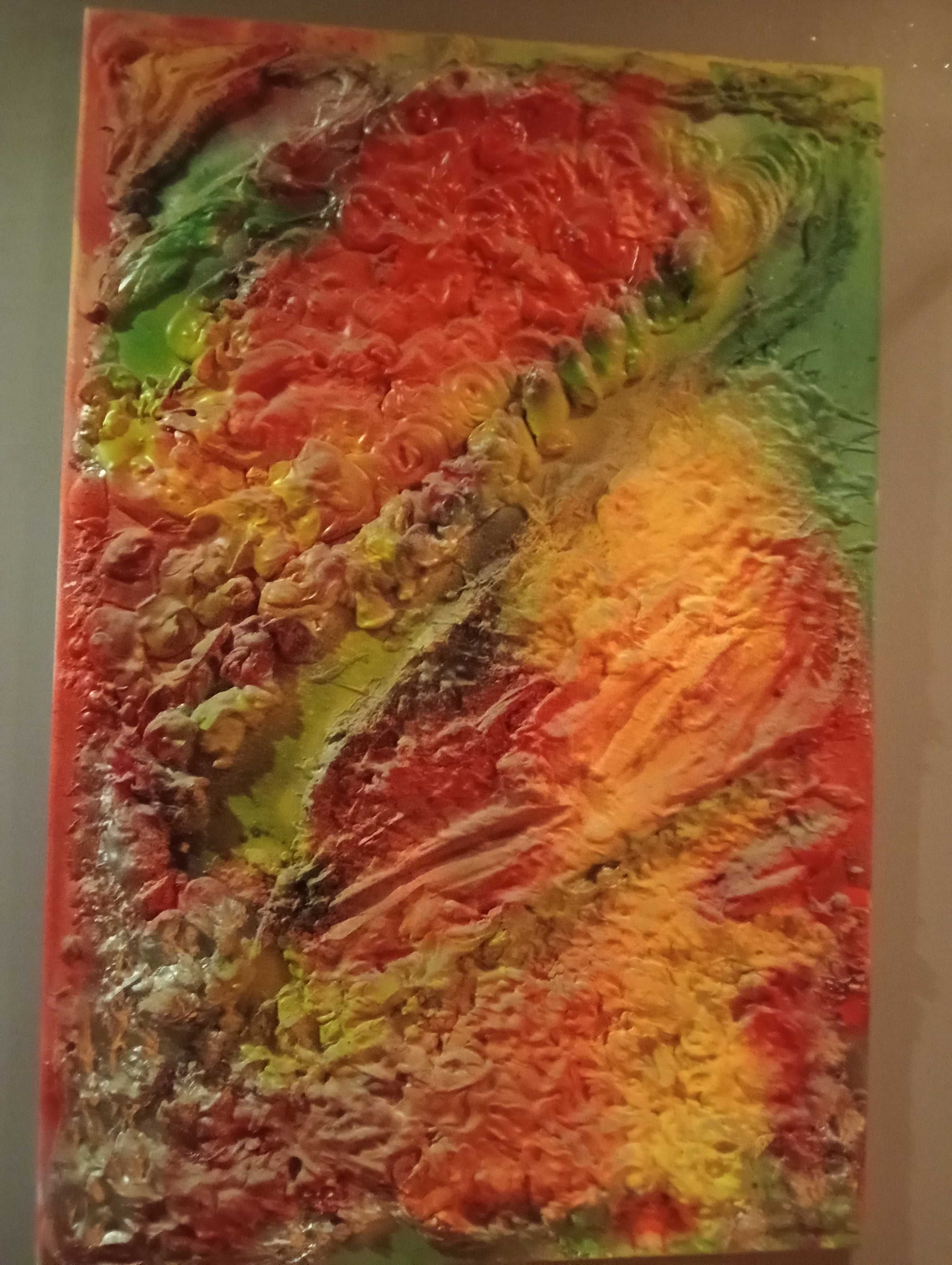 Quadros coloridos com relevo