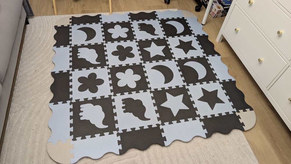 4fizjo mata piankowa puzzle nowa niebiesko czarna