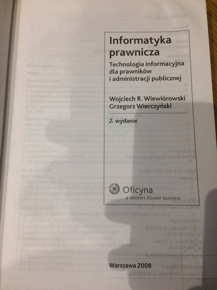 Informatyka prawnicza. Technologia informacyjna dla prawników