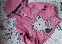 Kurtka jesienna wiosenna Cool Club na polarku 86 cm kotek różowa