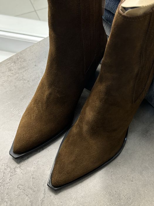 Казаки Zara натуральна замша