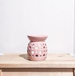Kominek serce heart zapachowy tealight świeczka pink różowy świecznik
