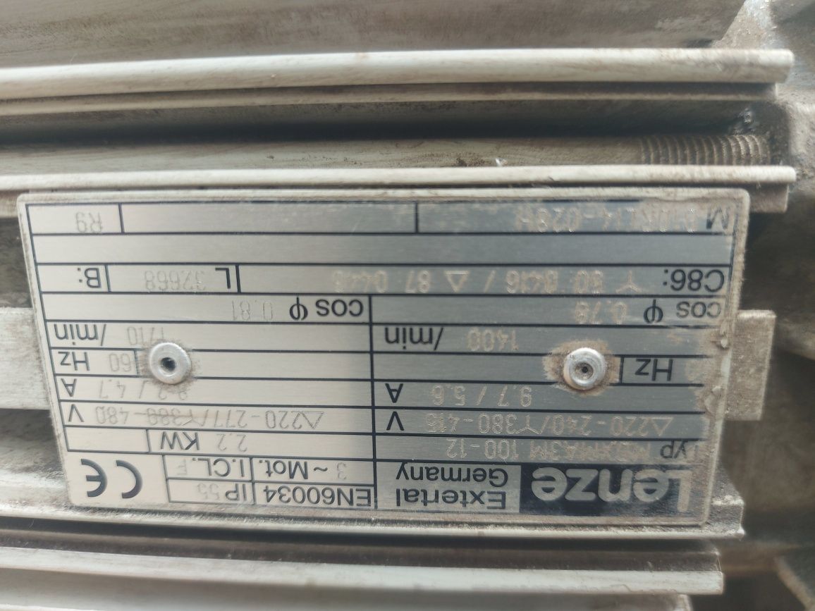 Motoreduktor 2 biegowy 2.2 kw