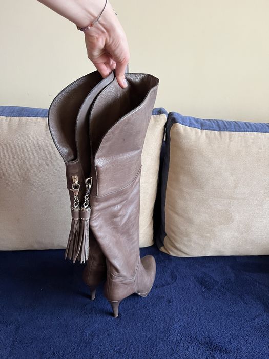 Piękne kozaki ze skóry Venezia na jesień jak nowe