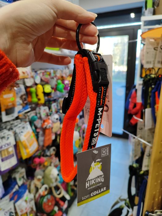 Miękka obroża z podszyciem dla psa odblaskowa 40-50 cm