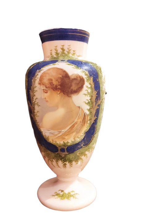 Grande Trio de jarras opalinas Art Decô - 52 cm altura