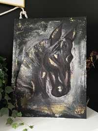 Obraz akryl na płótnie- Koń w złocie