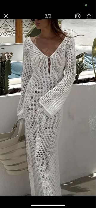 Сукня пляжна в‘язана прозора