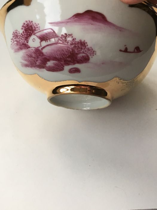 Taça de arroz chinesa "famille rose" , cerca 1920-30